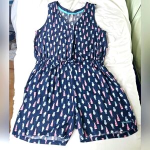 Weirdfish summer ice cream sundae  Playful Romper Gathered tie 16 navy blue